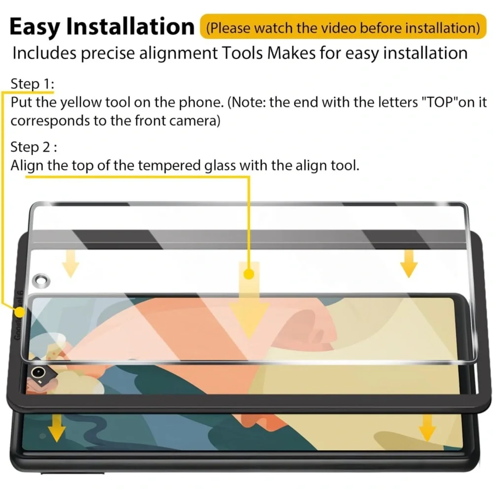 Glass + 2 PCS Camera Lens Protector With Alignment Tool, Google Pixel 6 5g
